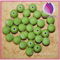 Bead porcelain green 10mm round